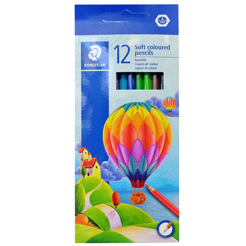مداد رنگی 12 تایی استدلر جعبه مقوایی